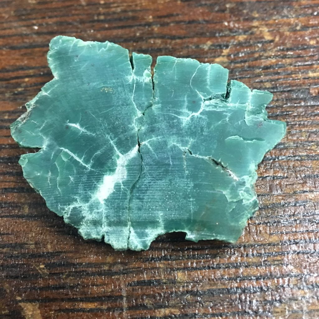 #GCPW2 Rare Mint Green Chromium Petrified Wood Limb Slice. From the Chinle formation near Winslow, AZ.