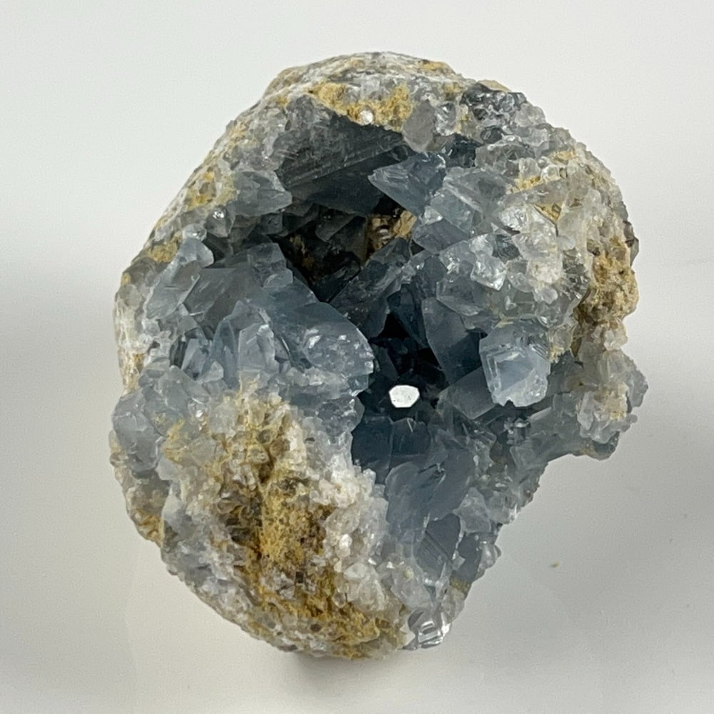 Blue Celestite Madagascar Geode with Crystals 562g 1lb 3.75 oz-#CEL2-3