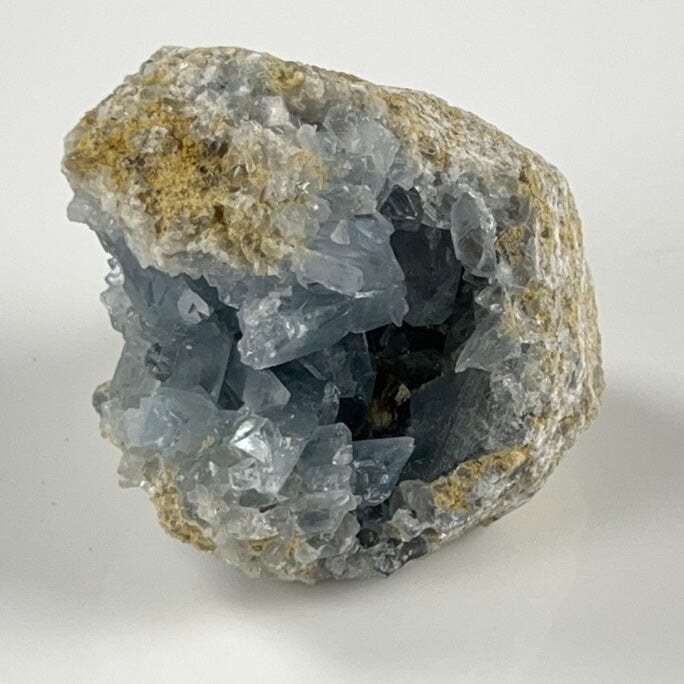Blue Celestite Madagascar Geode with Crystals 562g 1lb 3.75 oz-#CEL2-4