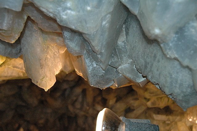 Celestite Crystals inside Crystal Cave on South Bass Island