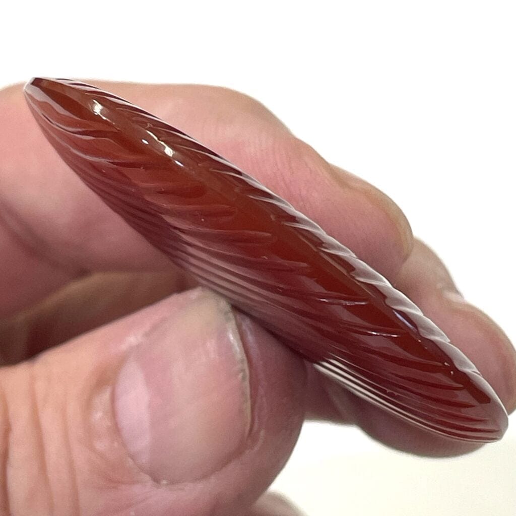 #CN1 Carnelian (carved on both sides) For display, meditation or jewelry.