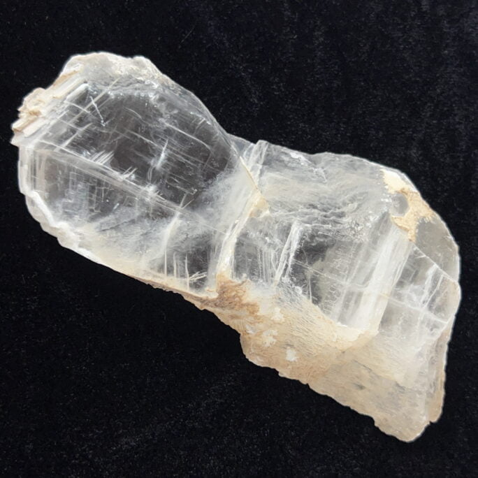 Partially Water Clear Translucent Selenite Slice Slab