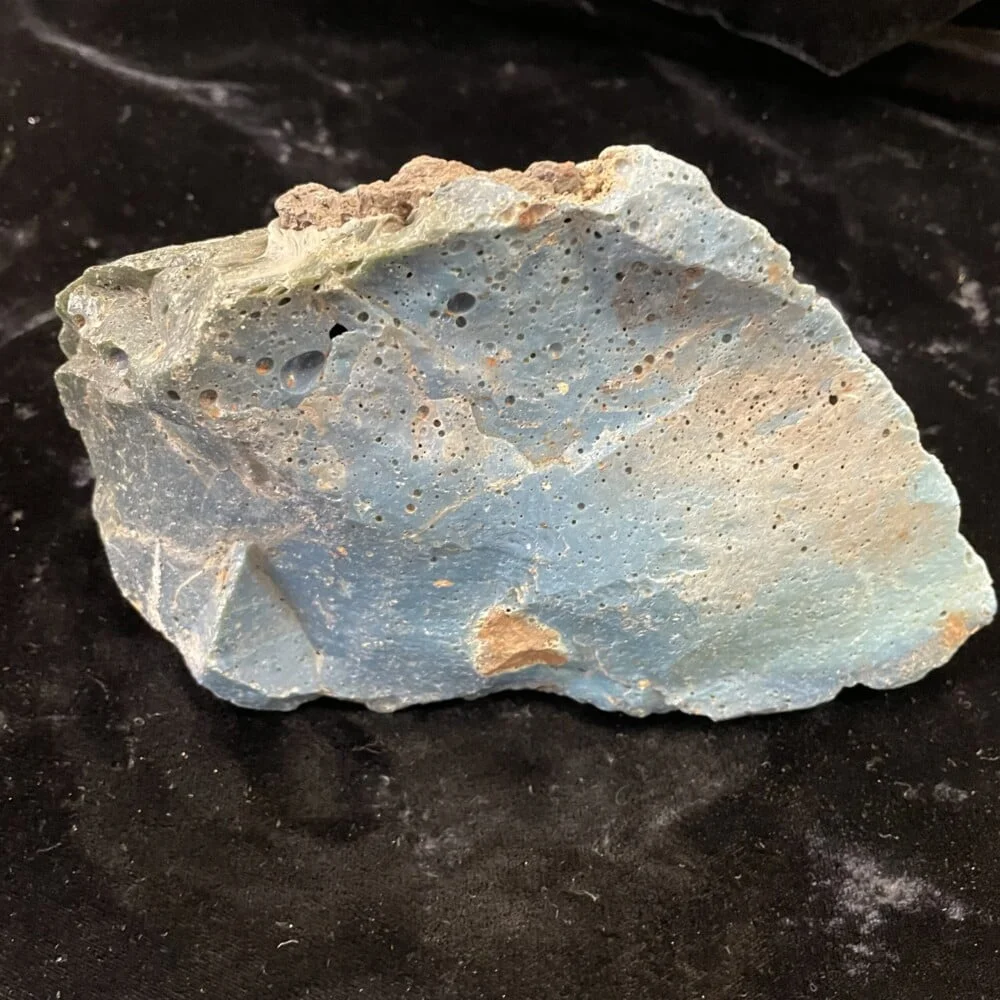 LEL11 – A Very Large Example Of Leland Blue Glass Slag Showing Several Shades of Blue