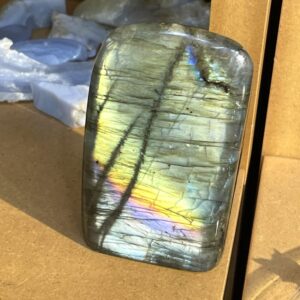 Labradorite Display Specimen Showing Outstanding Golds & A Purple Stripe 7.9 oz or 225 g - LAB5