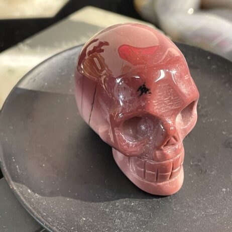Skull carved from Mookite Jasper! 2 x 1 x 1.5 inches - SK2