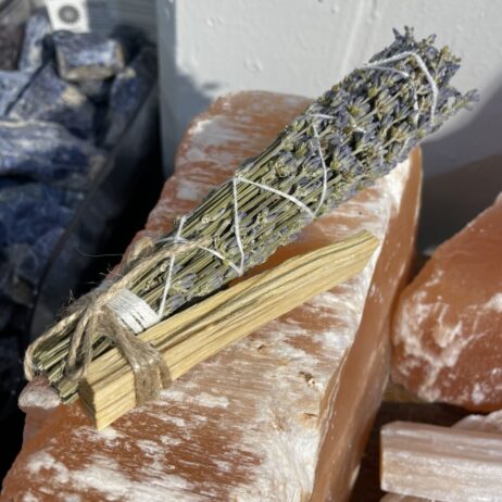 Lavender 7 Inch Smudge Budle with 1 Palo Santo 4 inch Stick 3 oz - SMU1